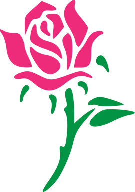 Pink Rose Silhouette